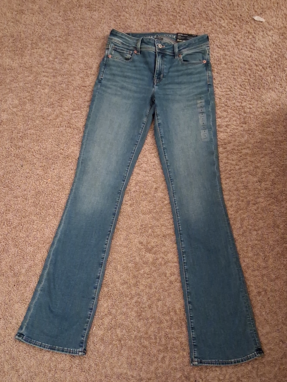 Next Level Apparel Women's Blue Flare Jeans